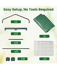 Gouun 75 in. Portable Mini Greenhouse with 5 Wire Shelves