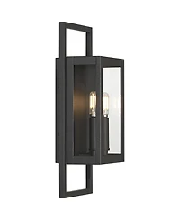Possini Euro Design Possini Euro Jerry Sand Black 2Lt Marine Grade Outdoor Wall Light