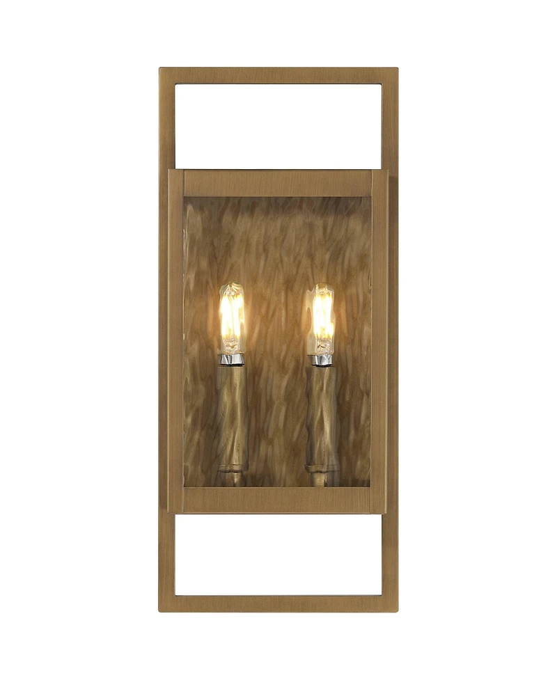 Possini Euro Design Possini Euro Jerry Aged Brass 2Lt Marine Grade Outdoor Wall Light