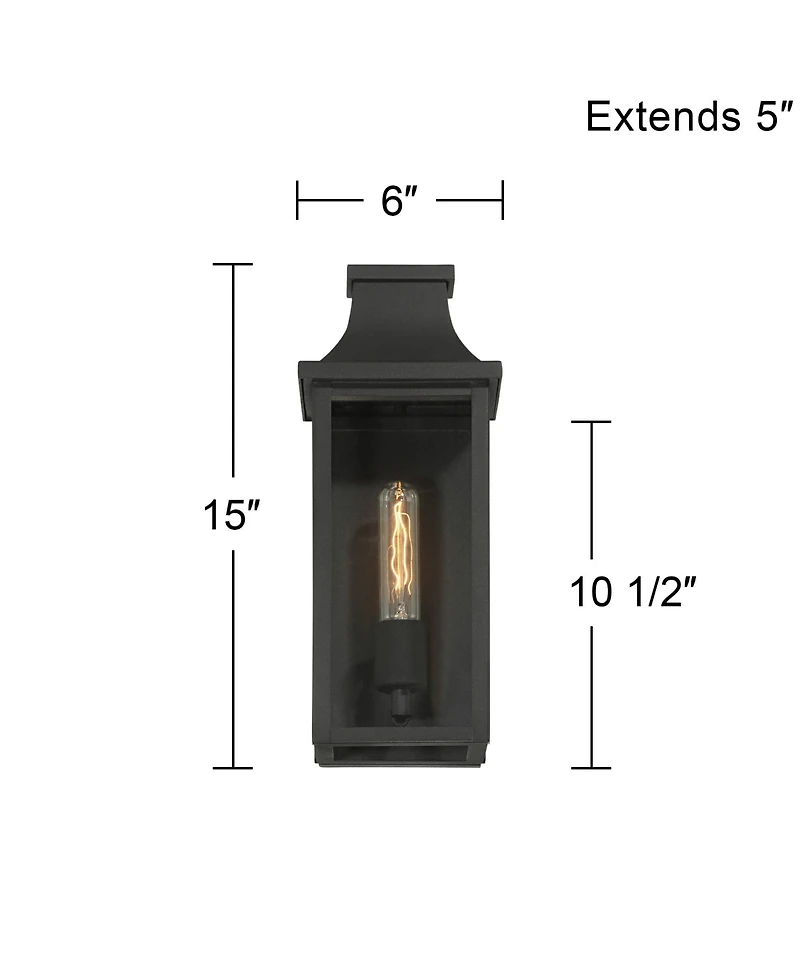 Franklin Iron Works Andres High Textured Pocket Lantern Outdoor Wall Light