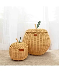 Momiji Apple Handcrafted Rattan Storage Basket