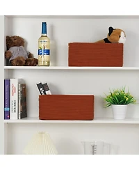 Gnuadz 3Piece Woven Rope Storage Baskets with Handles Gift Basket