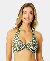 Anne Cole Women's V-Neck Halter Tie Back Swim Top