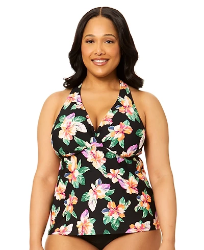Island Escape Plus V-Neck Race Back Tank Top