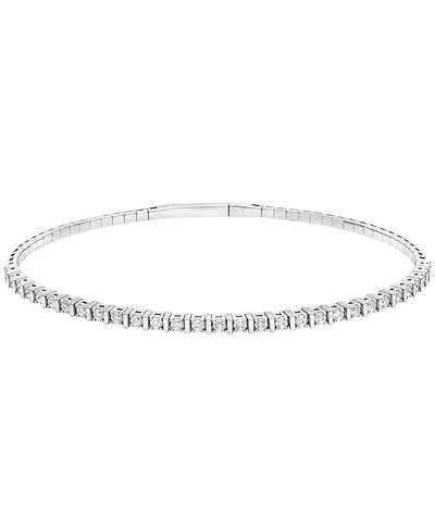 Macy's Diamond Bangle (1/2 ct. t.w.) in Sterling Silver