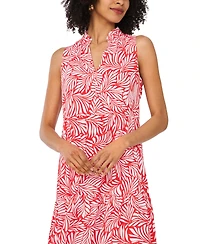 Vince Camuto Women's V-Neck Sleeveless Printed Maxi Dress