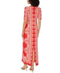 Vince Camuto Women's Crewneck Printed Maxi Dress