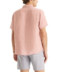 Nautica Men's Classic-Fit Solid Linen Short-Sleeve Shirt