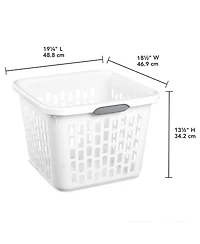 Sterilite Laundry Basket, 1.5 Bushel Plastic Hamper with Handles, 6 Pack