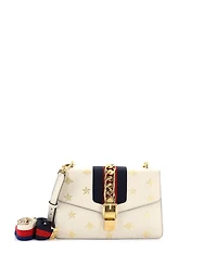 Pre-Owned Gucci Small Sylvie Shoulder Bag Printed Leather