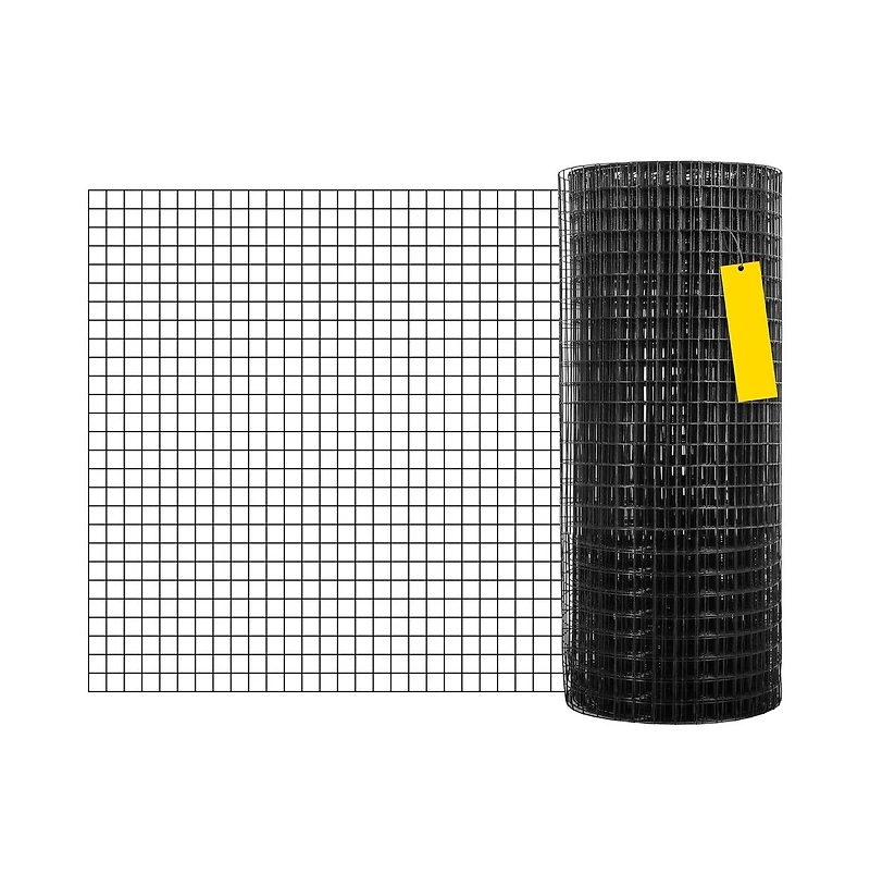 Sugift 24 in x 50 feet Galvanized Hardware Cloth 1 x 1 in Mesh Welded Wire Fence