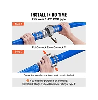 Sugift 2 Inches x 50 Feet Pool Drain Hose, Backwash Hose Clamps Included