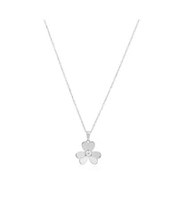 The Lovery Clover Petal Cz Necklace Sterling Silver