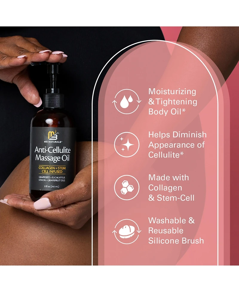 M3 Anti Cellulite Oil + Silicone Body Brush