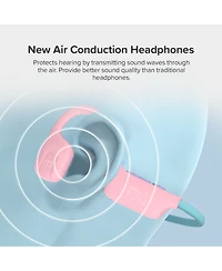 myFirst Headphones Airwaves - Truly Wireless, Bluetooth, Open-Ear headphones for Kids - Pink