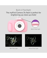 myFirst Camera 3 (Pink) Kids Digital Camera, Video Camera for Toddlers, 16MP 1080HD Video, MicroSD Card, Selfie & Macro Lens, Safety Neck Lanyard Gift