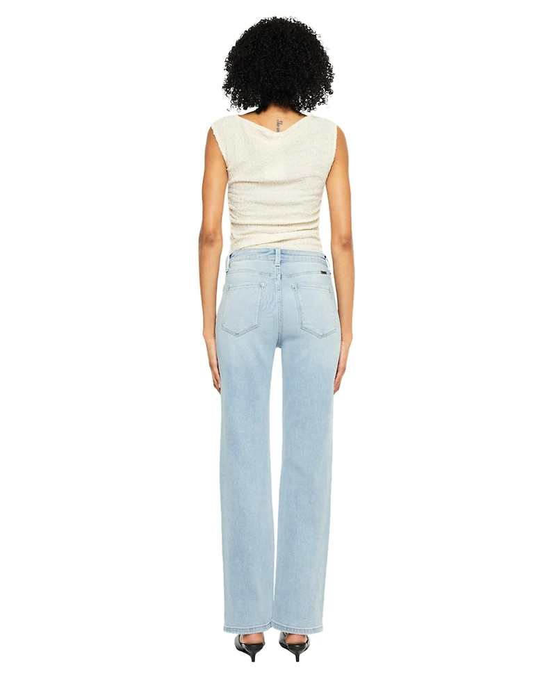 KanCan Women's Cheriese High Rise Straight-Leg Jeans
