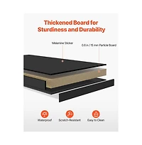 Sugift 1 Tier Desktop Bookshelf in Office Storage Organizer