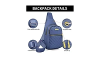 Small Sling Bag For Women Men Casual Crossbody Backpack