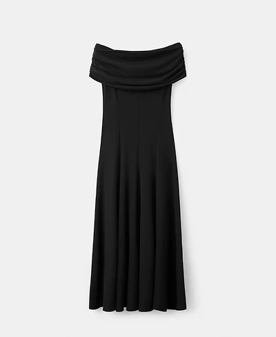 Mango Women's Strapless Flared Dress