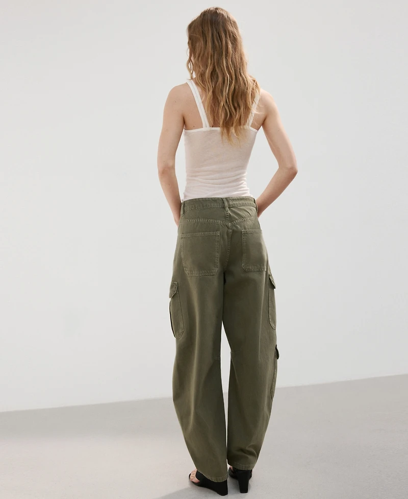 Mango Women's Pocket Cargo Jeans
