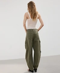Mango Women's Pocket Cargo Jeans