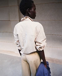 Mango Women's Straight Checked Shirt