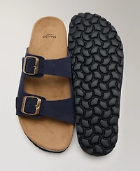 Mango Women's Double-Buckle Leather Sandals