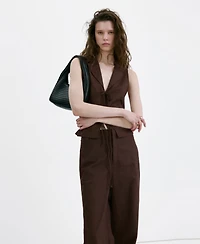 Mango Women's Straps And Bows Shirt