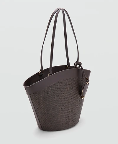 Mango Women's Natural Fiber Carrycot Bag