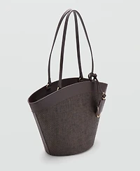 Mango Women's Natural Fiber Carrycot Bag