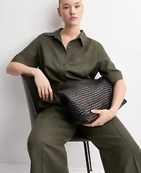 Mango Women's Lyocell Shirt Jumpsuit