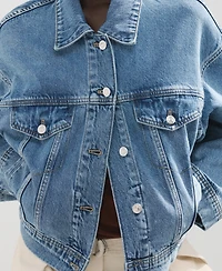 Mango Women's Pockets Denim Jacket
