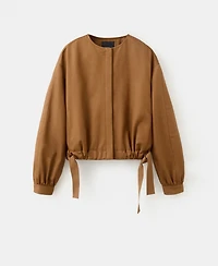 Mango Women's Elastic Bands Lyocell Jacket