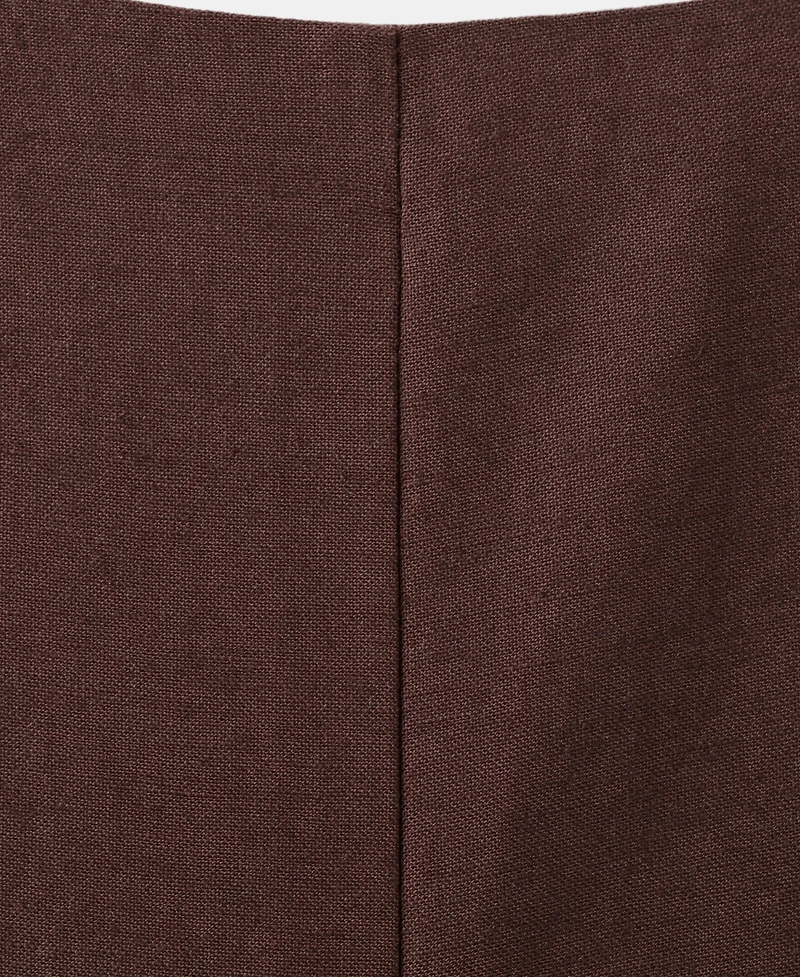 Mango Women's Straight Linen-Blend Pants