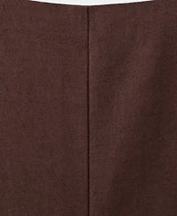Mango Women's Straight Linen-Blend Pants