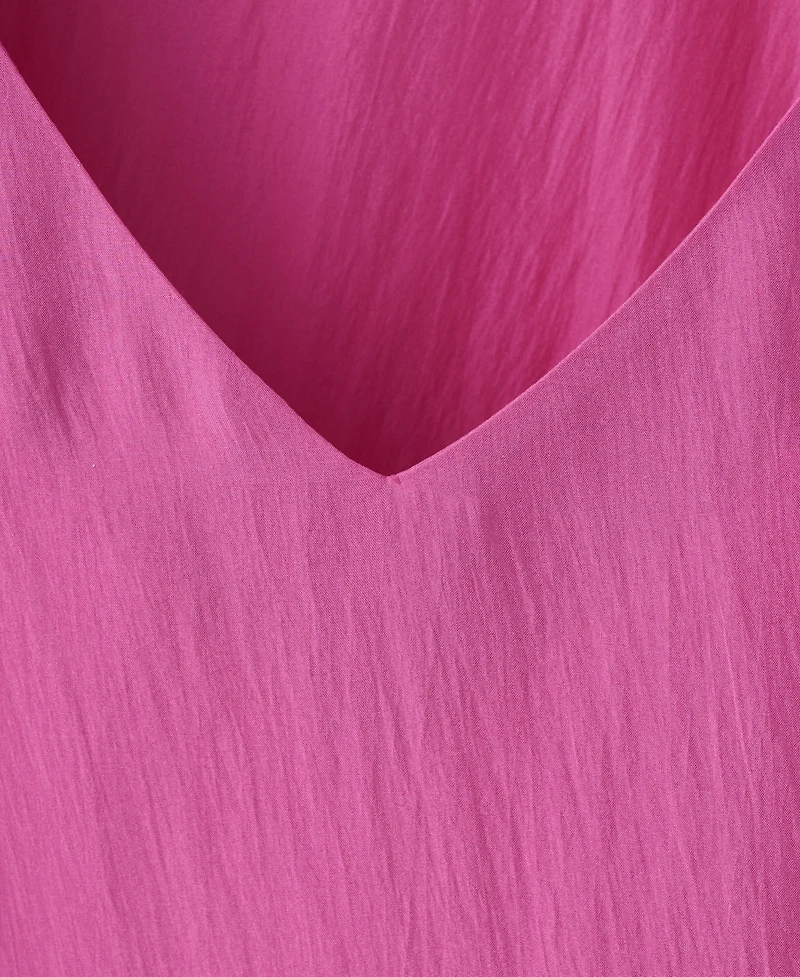 Mango Women's Puffed-Sleeve Silk Nightgown