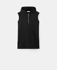 Mango Women's Hood And Zip Detail Short Nightdress