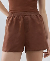 Mango Women's Ramie Shorts