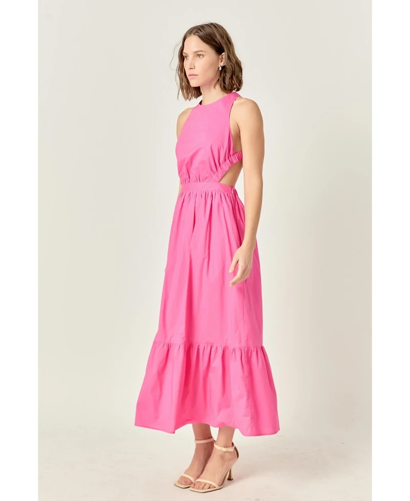 English Factory Women's Elastic Detail Sleeveless Dress