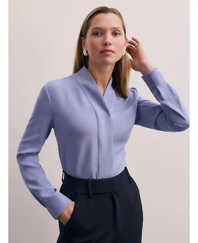 The Fold Women's Bowery Stretch Silk Blouse
