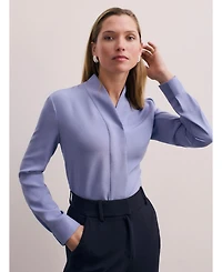 The Fold Women's Bowery Stretch Silk Blouse