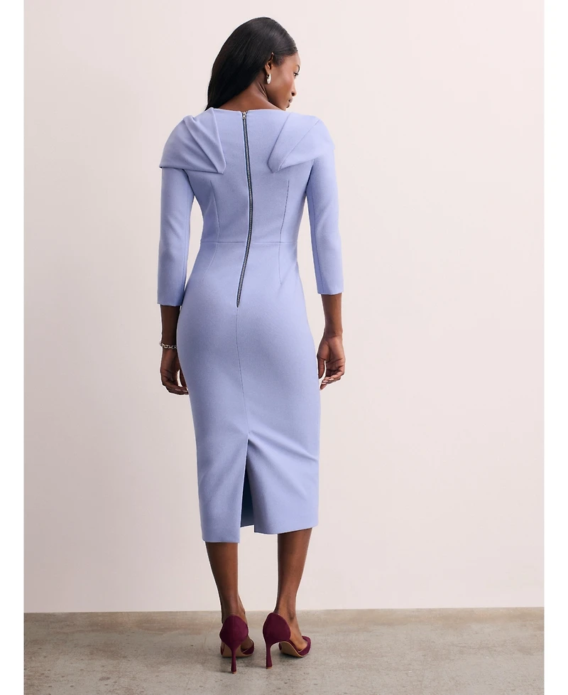 The Fold Women's Iona Sculpt Crepe Dress