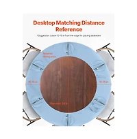 Sugift Wood Lazy Susan Turntable 360 Degree Round Rotating Tray