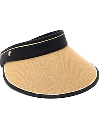 Vince Camuto Rollup Tweed Straw Visor Hat