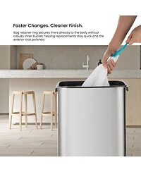 Home Zone Living Gallon Sensor Kitchen Trash Can with Motion Sensor Lid and Touch Controls, Stainless Steel