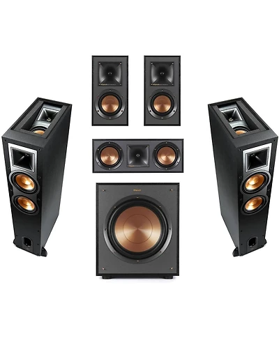 Klipsch Reference R-26FA 5.1 Home Theater Pack, Brushed Polymer Veneer