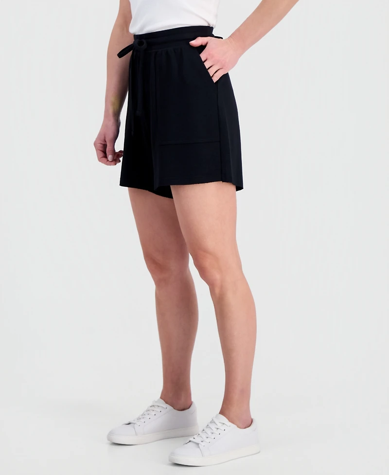 Style & Co Petite LuxLounge French Terry Knit Pull-On Shorts, Macy's Exclusive