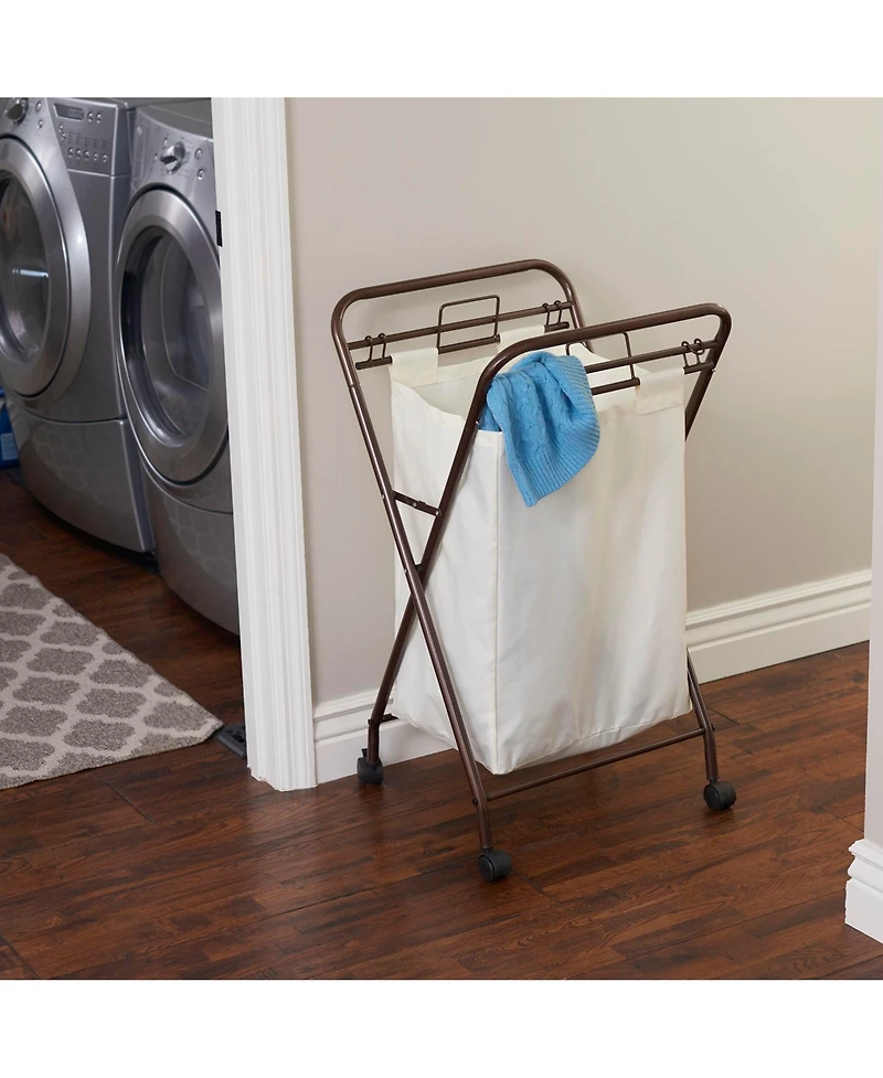 Household Essentials Rolling Laundry Hamper