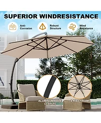 homfan 4-Piece Outdoor Patio Furniture Set Including Loveseat - Comfortable Garden and Backyard Seating , Easy Assembly